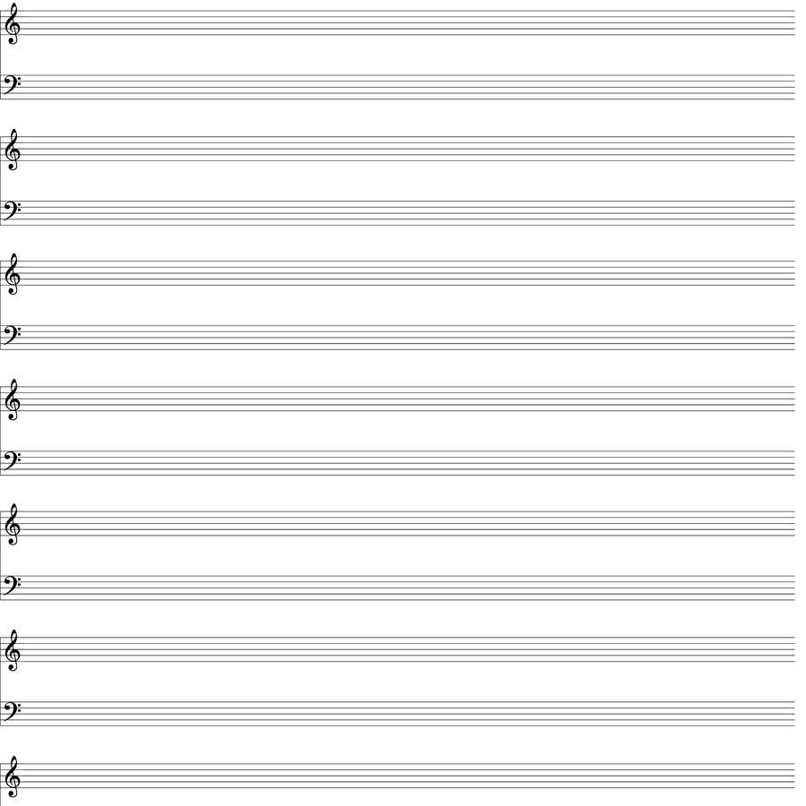 10-Linien-G-und-F-Schluessel-klavier-zum-ausdrucken1