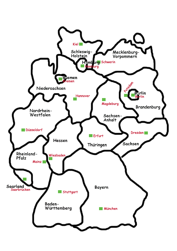 Bundesländer ihre deutschland hauptstadt und Land (Deutschland)