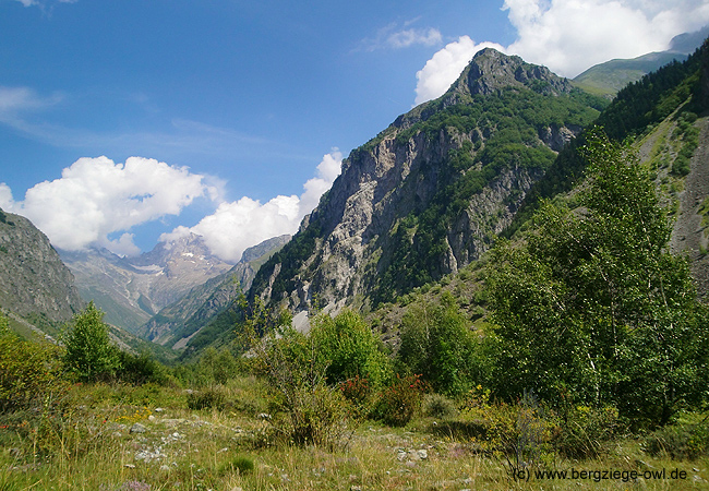 Écrins Nationalpark Richtung Chalet Gioberney